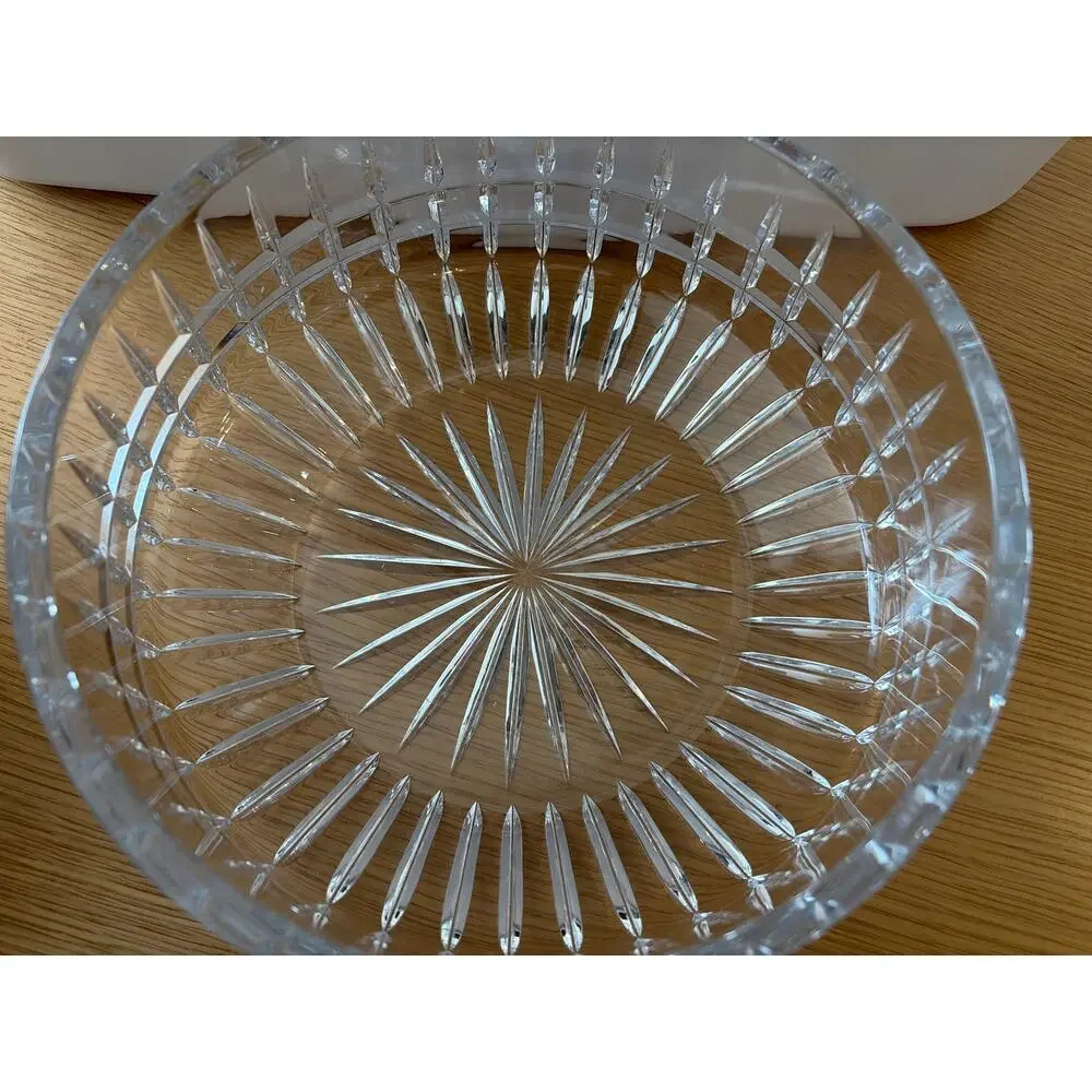 CESKA Solitair Service Salad Bowl Cut Lead Crystal, 8 1/2